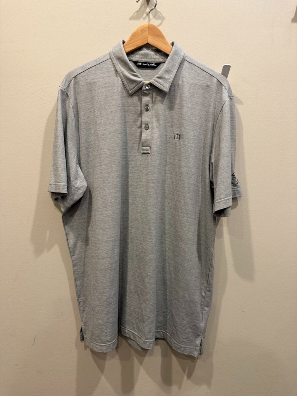 TravisMathew Polo — Men's XL, Heather Gray